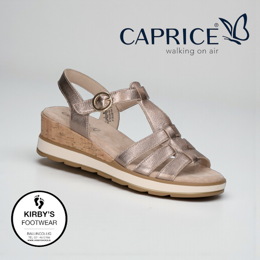 Caprice sandal taupe metallic - 28709 - Kirbys Footwear Ltd