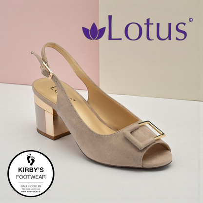 Lotus Elena taupe suede sandal - Kirbys Footwear Ltd
