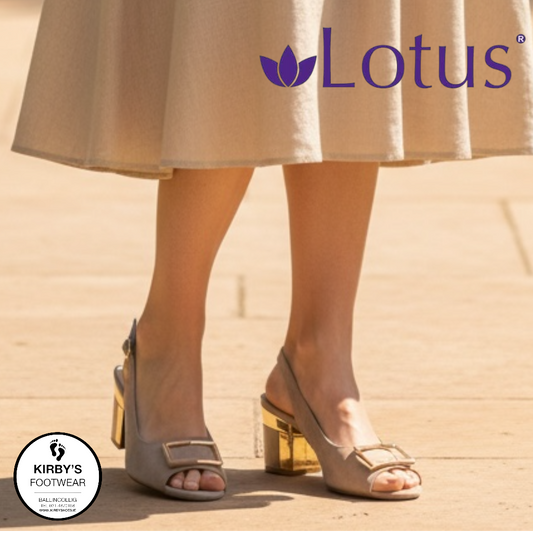 Lotus Elena taupe suede sandal - Kirbys Footwear Ltd