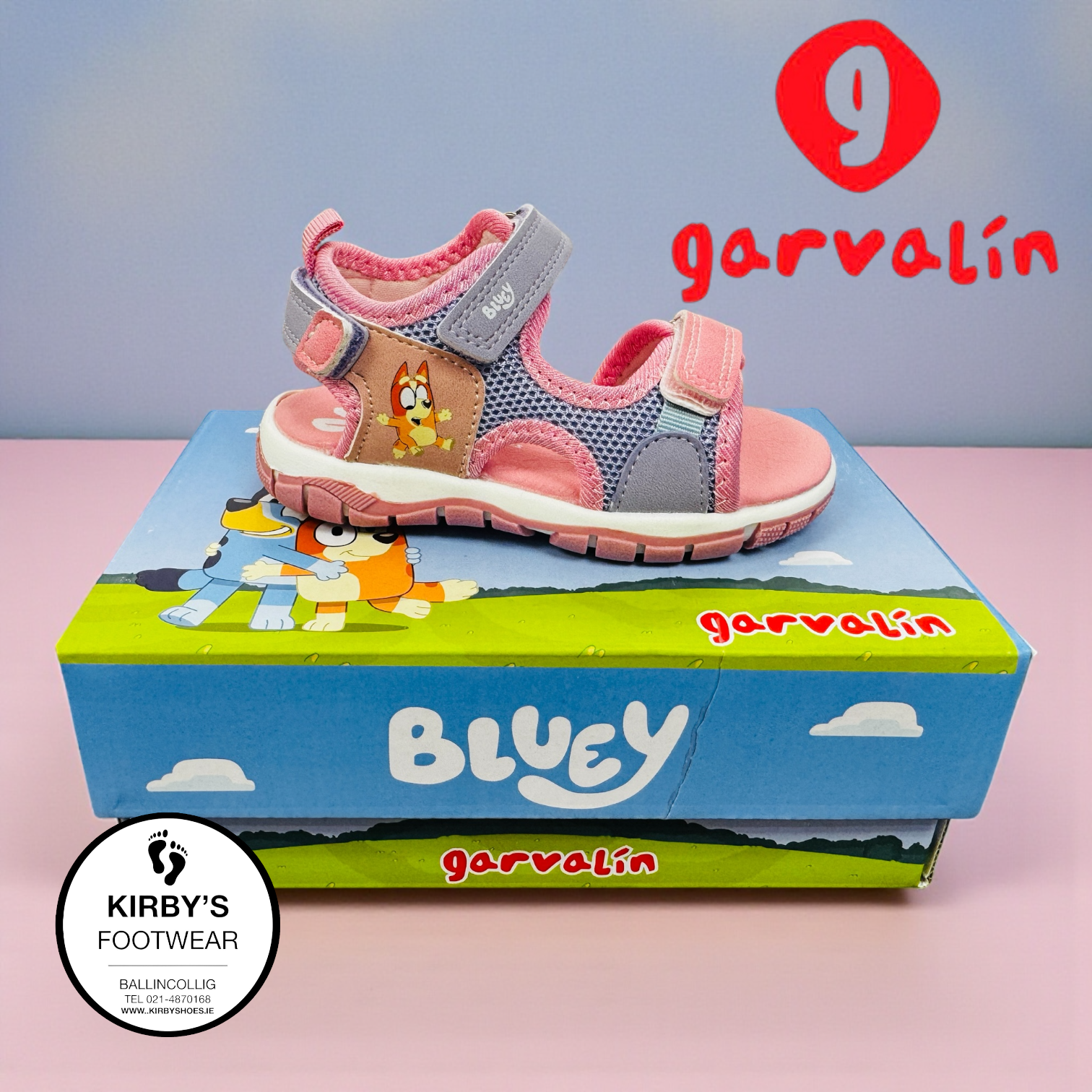 Garvalin Bluey sandal - pink - Kirbys Footwear Ltd