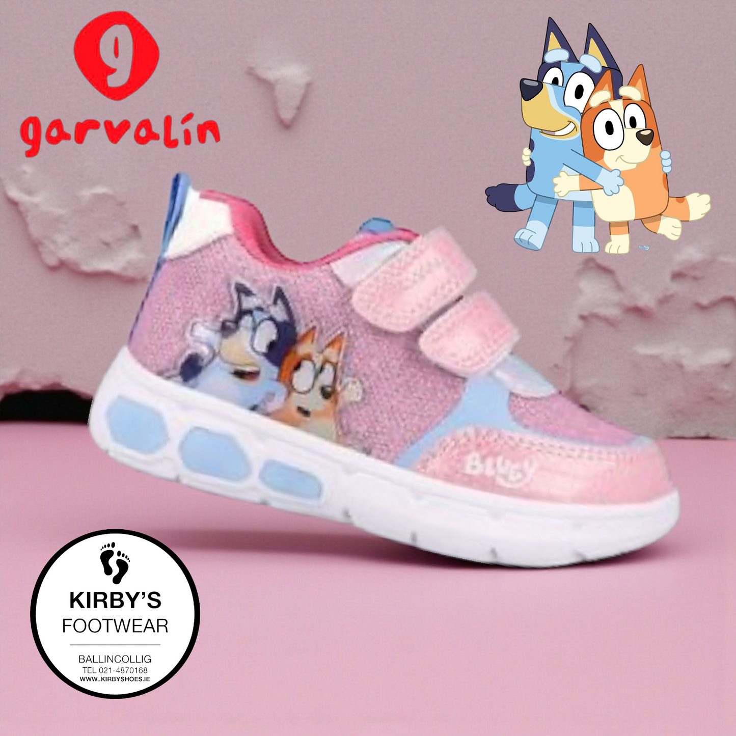 Garvalin Bluey trainer lights - pink