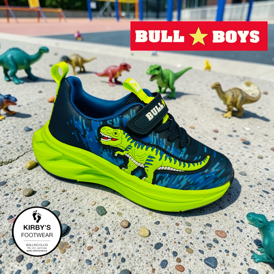 Bull Boys trainer - t-rex - navy lights
