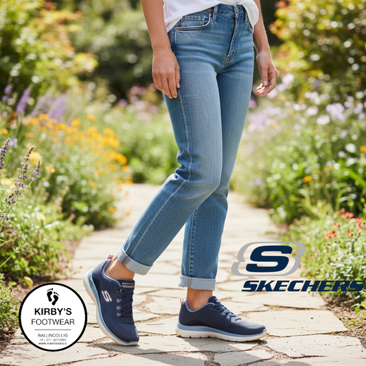 Skechers Arch fit - Summits daily flow - navy - Kirbys Footwear Ltd