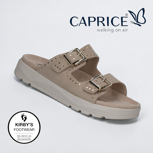 Caprice mule beige leather - 27201