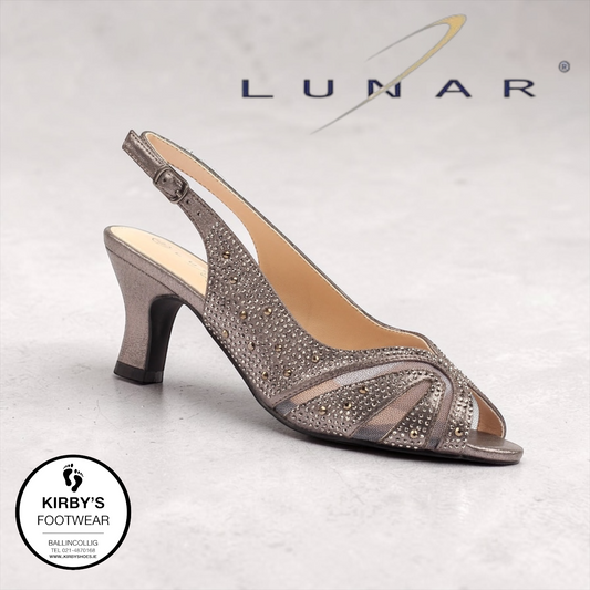 Lunar Nancy sandal - pewter - wide fit - Kirbys Footwear Ltd