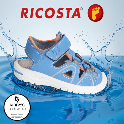 Ricosta Gary - blue - closed sandal - water friendly - Kirbys Footwear Ltd