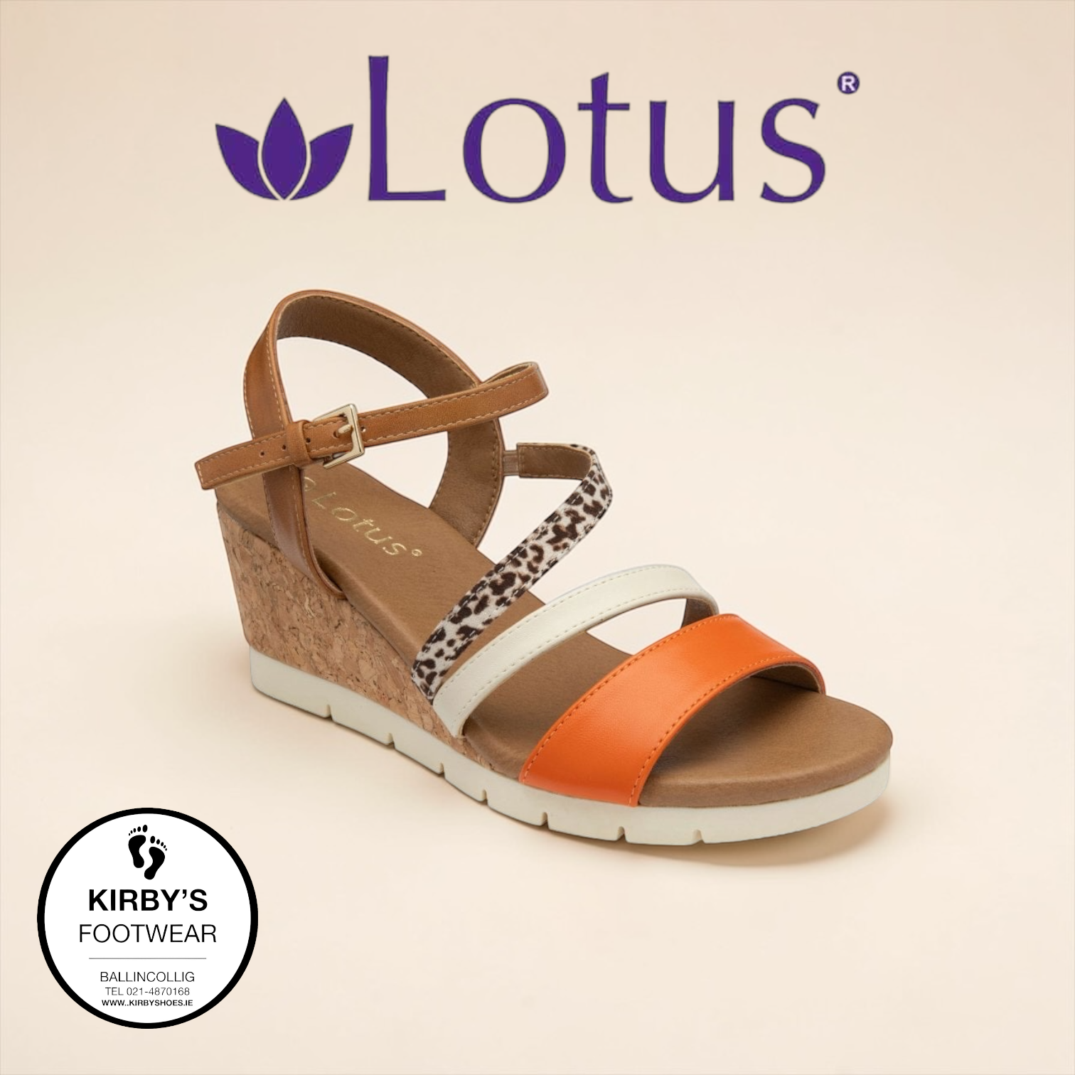 Lotus Kitty sandal tan orange - Kirbys Footwear Ltd