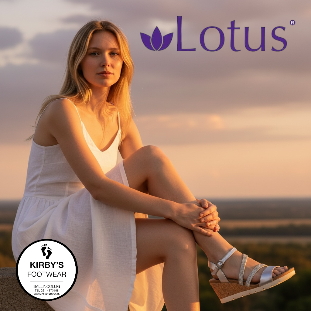 Lotus Goldie wedge sandal gold - Kirbys Footwear Ltd
