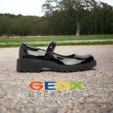 Geox Casey black patent strap