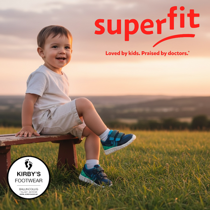 SuperFit Sport 7 mini navy green - Kirbys Footwear Ltd