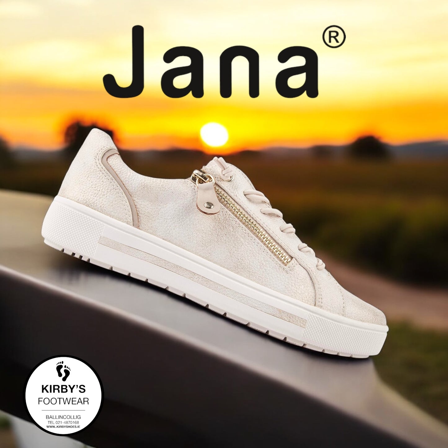 Jana trainer 23660 cloudy gold - Kirbys Footwear Ltd