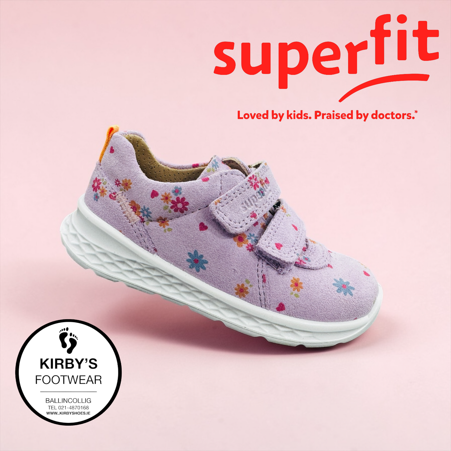 SuperFit Breeze lilac floral - Kirbys Footwear Ltd