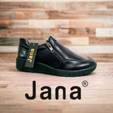 Jana slip on zip black 24663 waterproof