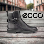 Ecco Amsterdam 222013 black leather with zip - waterproof