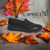 Caprice 24702 black leather slip on