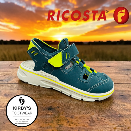 Ricosta Byron closed sandal - petrol - water friendly