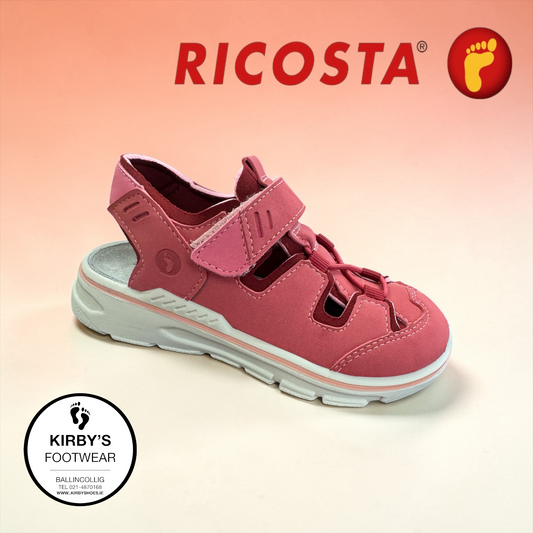 Ricosta Byron closed sandal - rosewood - water friendly