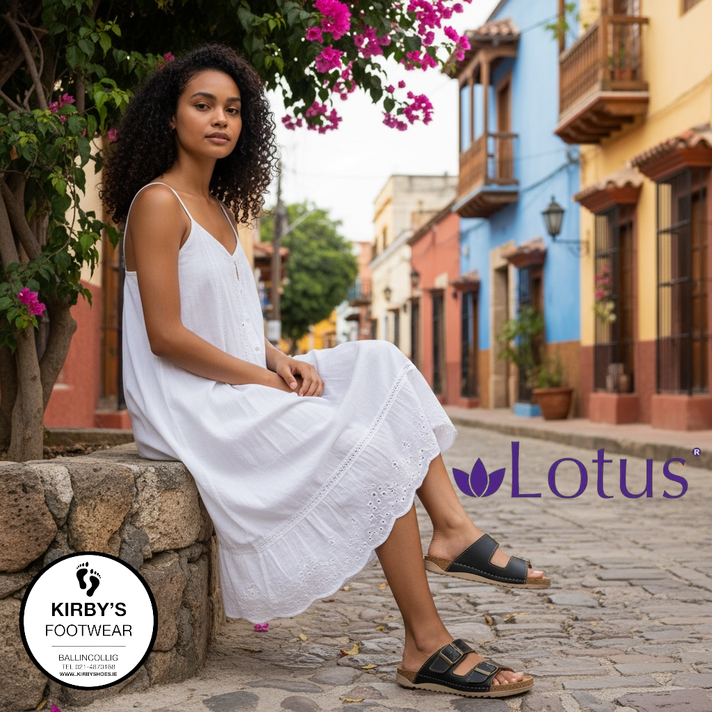 Lotus Rome mule black - Kirbys Footwear Ltd