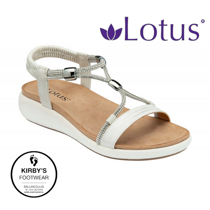 Lotus Bruna sandal white - Kirbys Footwear Ltd