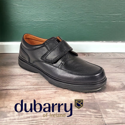 Dubarry Braston black leather velcro wide - Kirbys Footwear Ltd