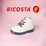 Ricosta Jemmy white patent zip boot