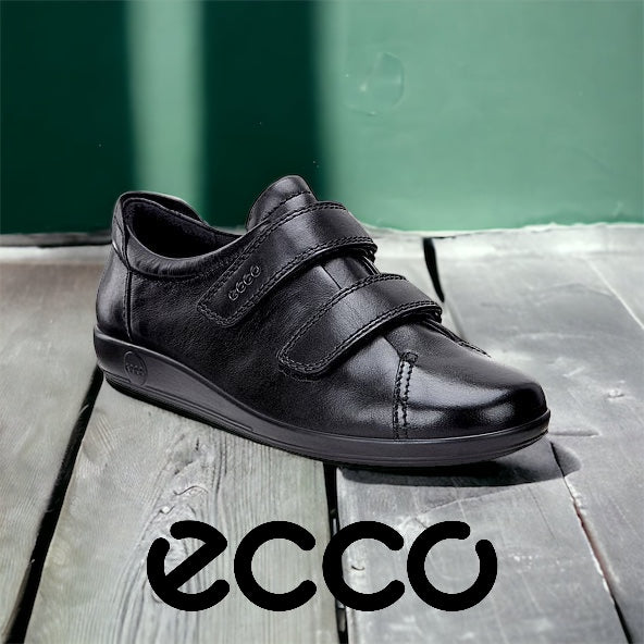 Ecco Soft 2.0 black leather - Kirbys Footwear Ltd