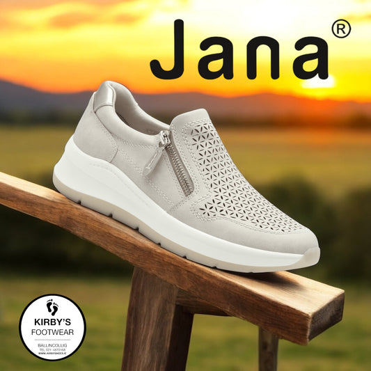 Jana 24767 beige zip - Kirbys Footwear Ltd