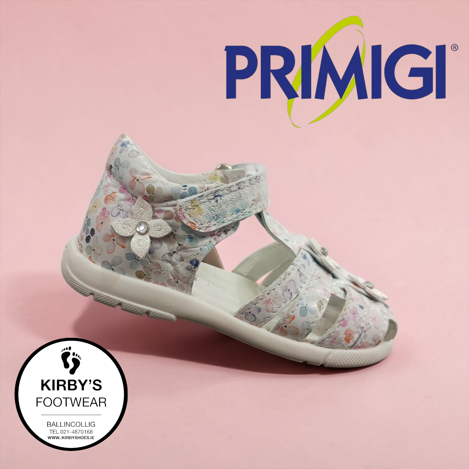 Primigi sandal white floral - 1412422 - Kirbys Footwear Ltd