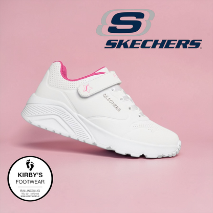 Skechers Uno lite star icon - white pink - Kirbys Footwear Ltd