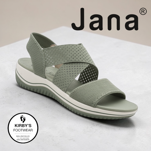 Jana sandal - sage 28768 - Kirbys Footwear Ltd