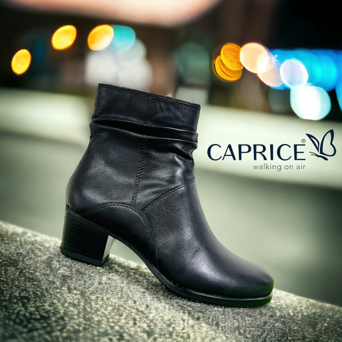 Caprice boot black leather 25335