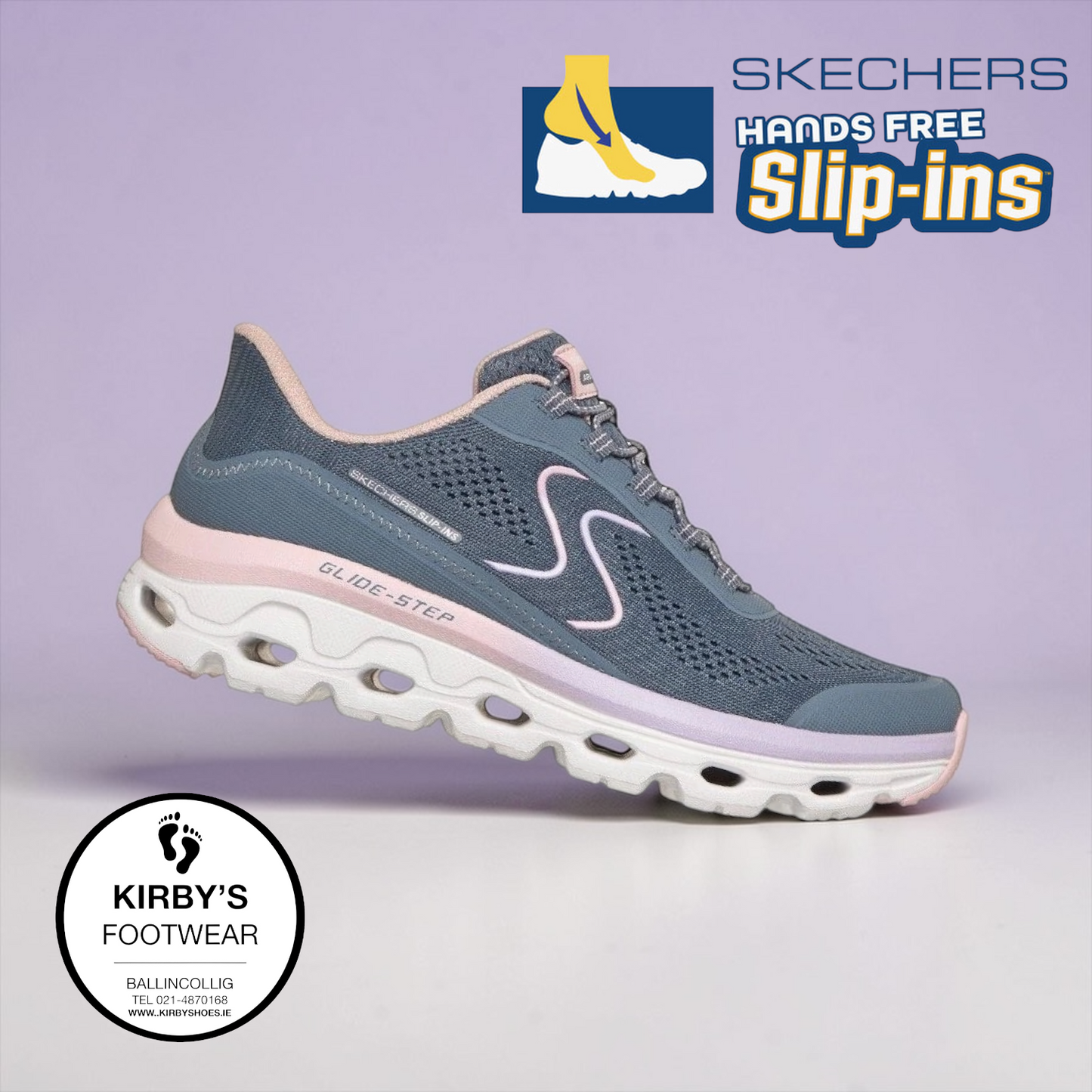 Skechers Slip in - Glide step - 180272 - blue slate - Kirbys Footwear Ltd