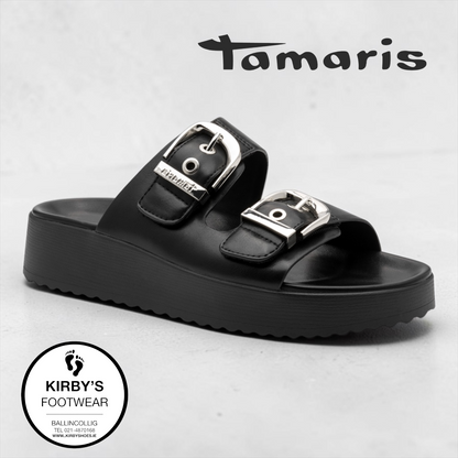 Tamaris sandal mule - 27417 - black - Kirbys Footwear Ltd