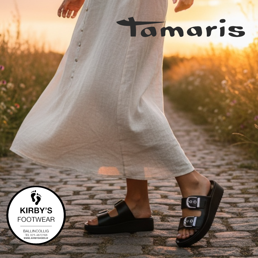Tamaris sandal mule - 27417 - black - Kirbys Footwear Ltd