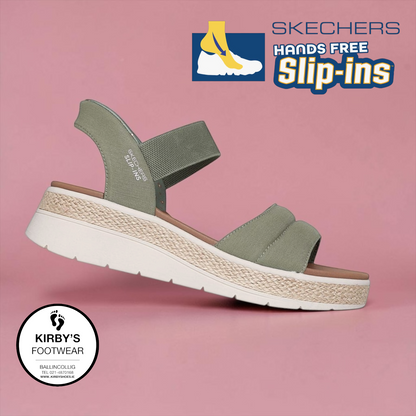 Skechers Slip in sandal - bobs Sunray - olive - Kirbys Footwear Ltd