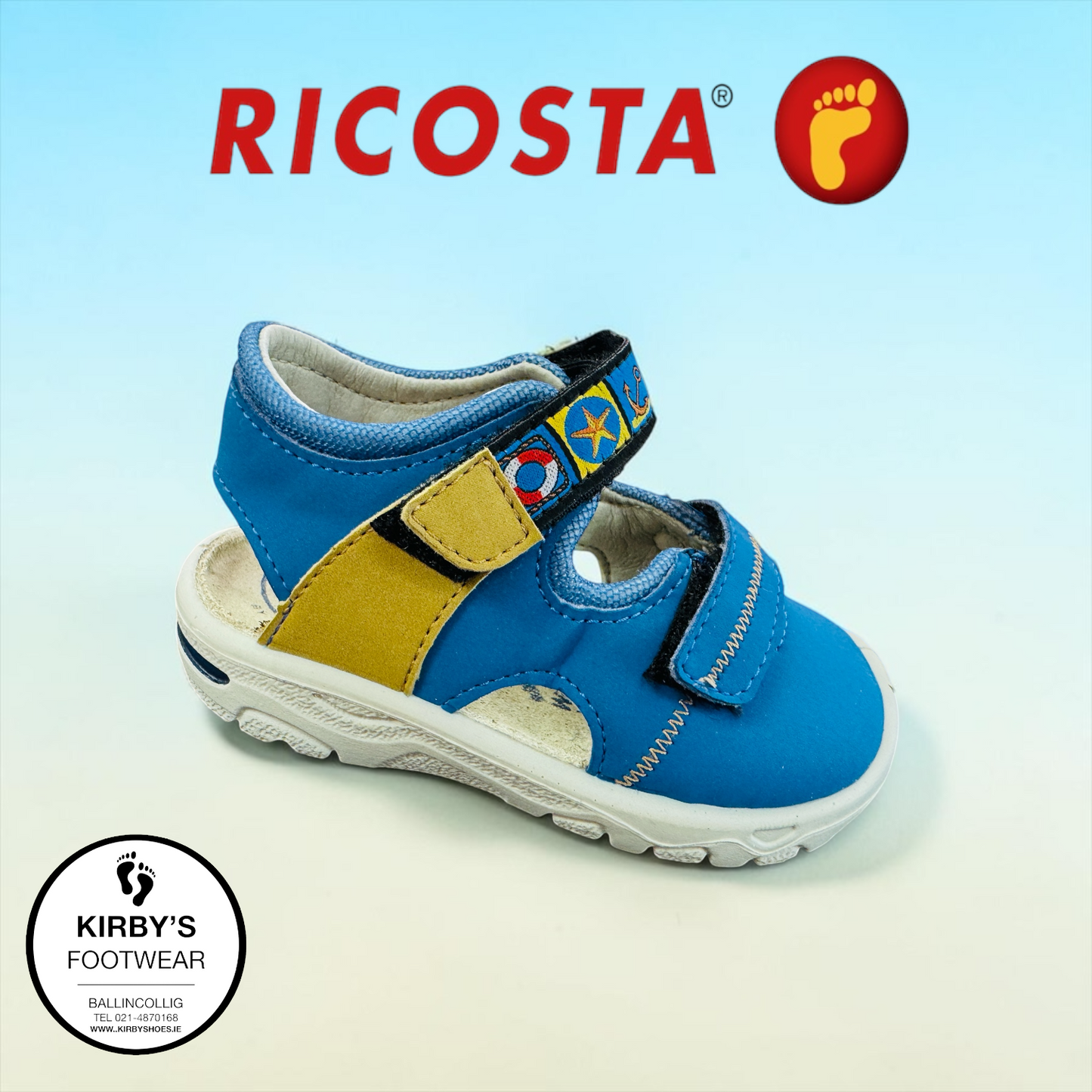 Ricosta Dobby - blue - closed sandal - water friendly
