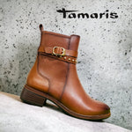 Tamaris ankle boot 25052 tan leather