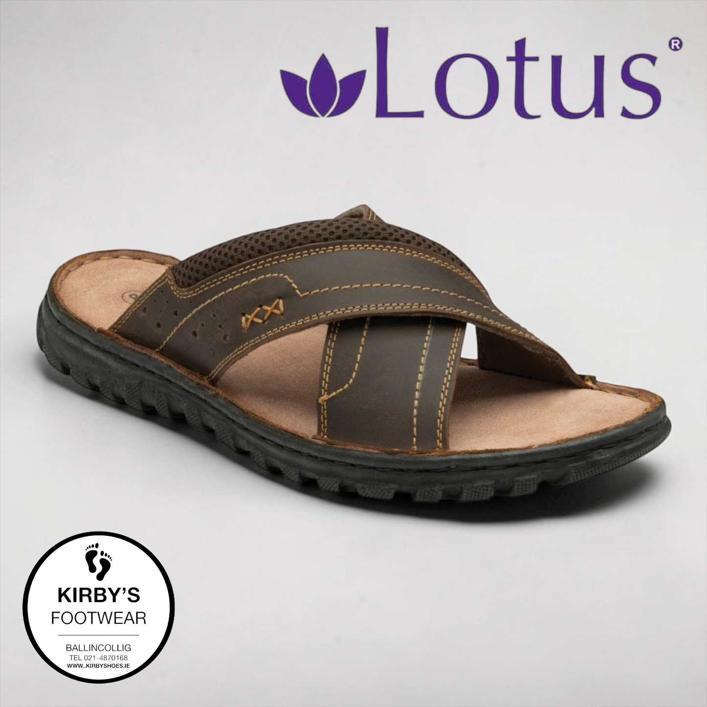 Lotus Mikey mule brown - Kirbys Footwear Ltd