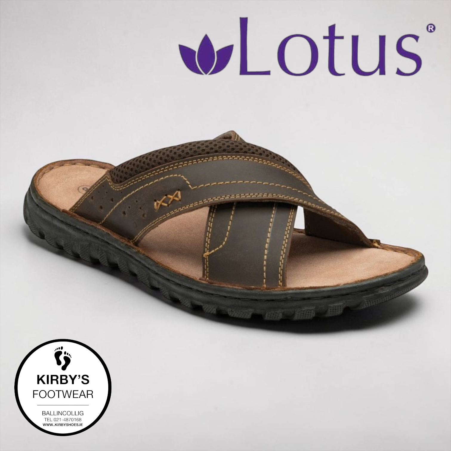 Lotus Mikey mule brown - Kirbys Footwear Ltd