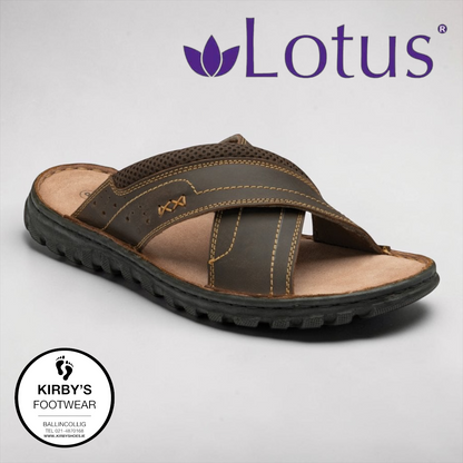 Lotus Mikey mule brown - Kirbys Footwear Ltd