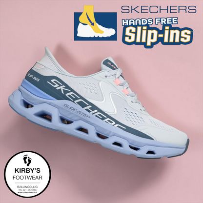 Skechers Glide step slip-in - Atlas - light blue - Kirbys Footwear Ltd