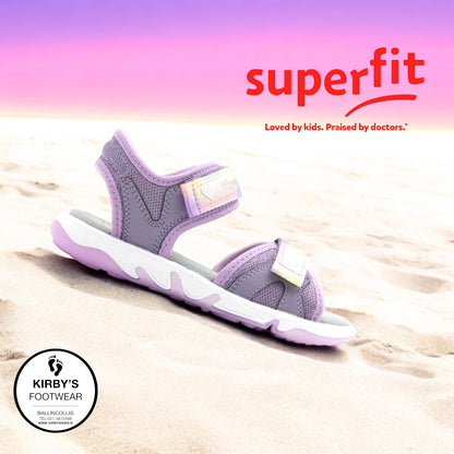 Superfit sandal pebble lilac rainbow - Kirbys Footwear Ltd