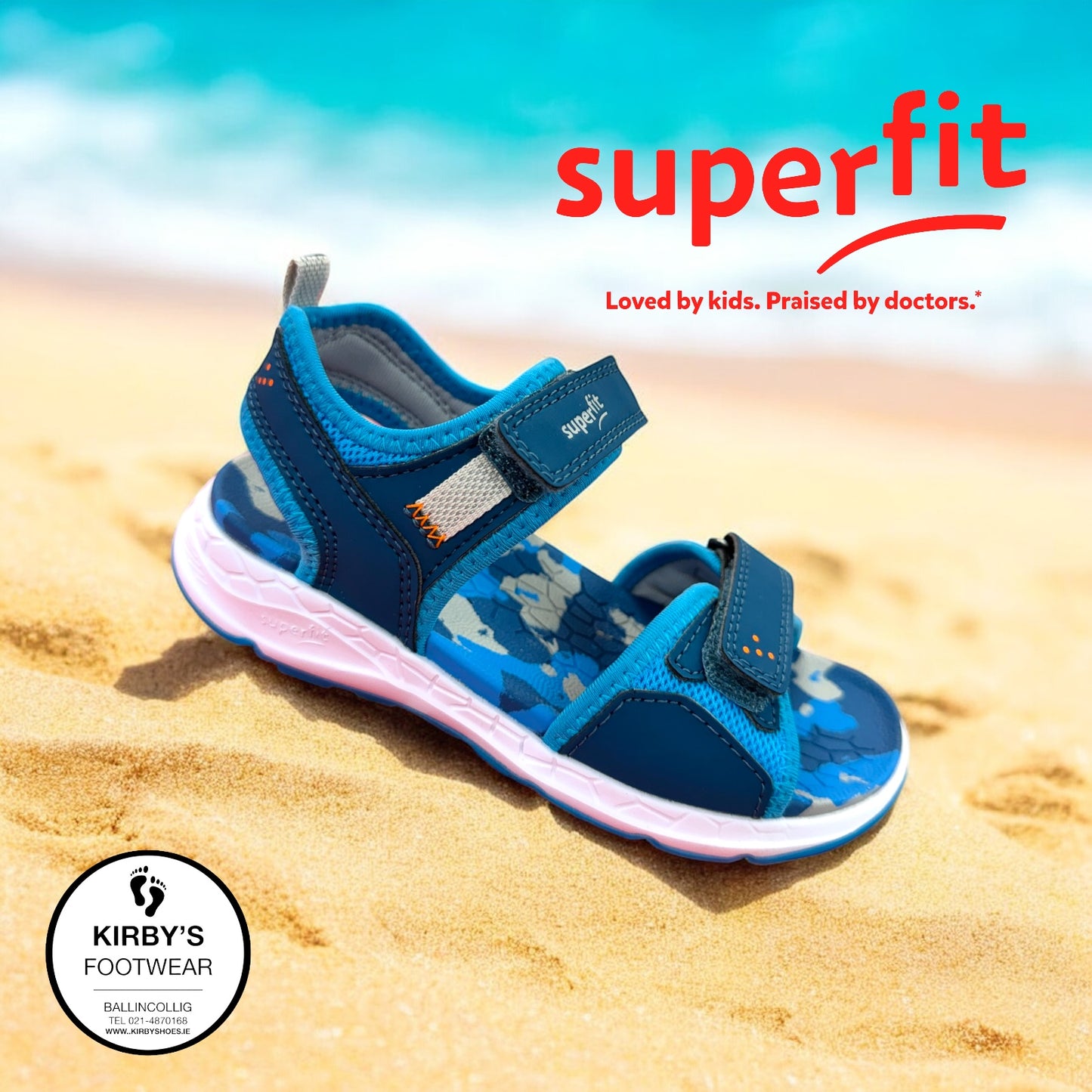 SuperFit sandal criss cross blue