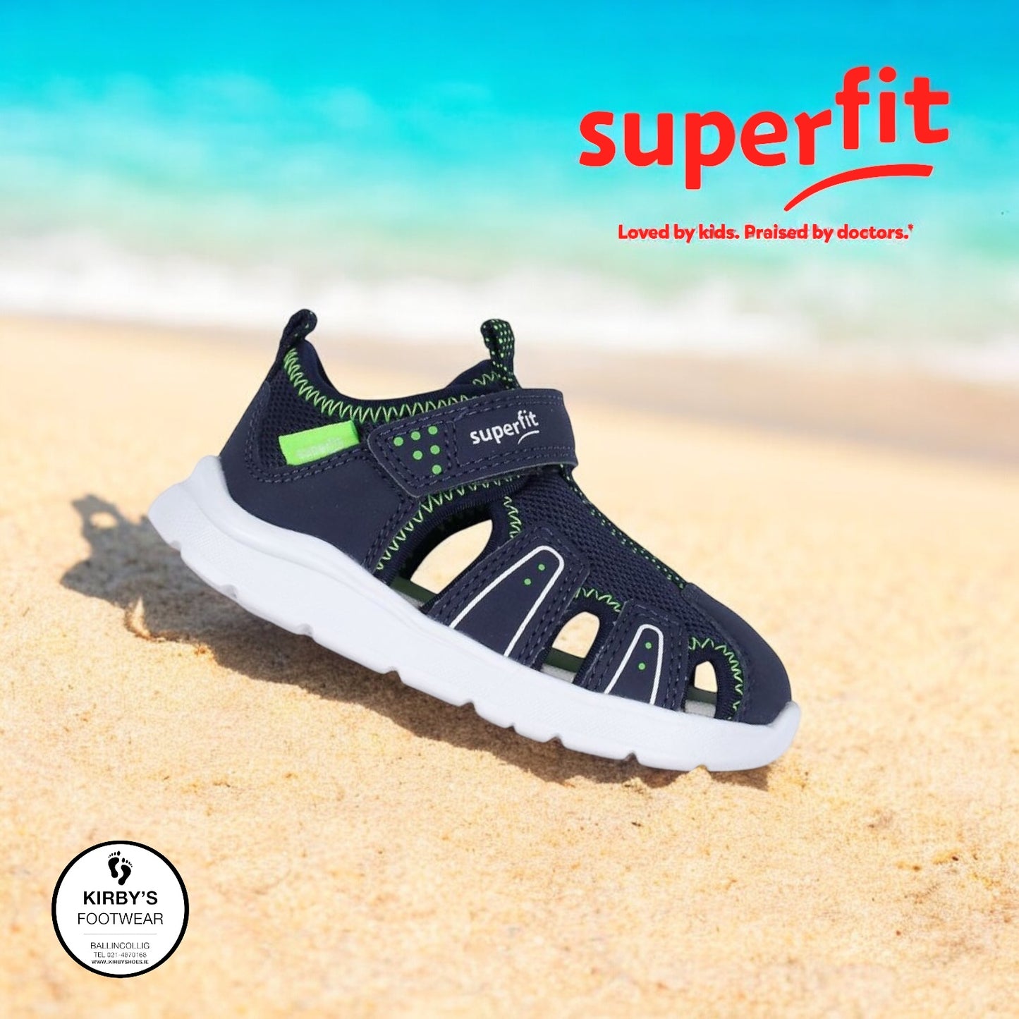 SuperFit Wave water sandal navy green
