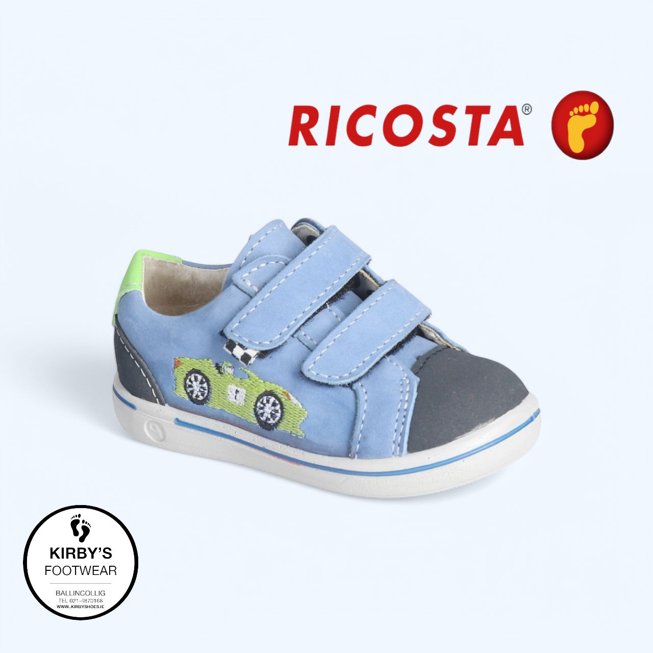 Ricosta Luigi blue leather velcro