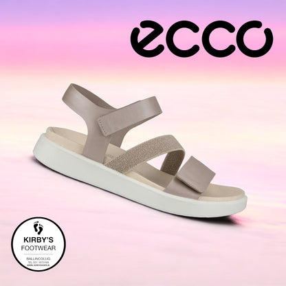 Ecco sandal flowt grey rose metallic