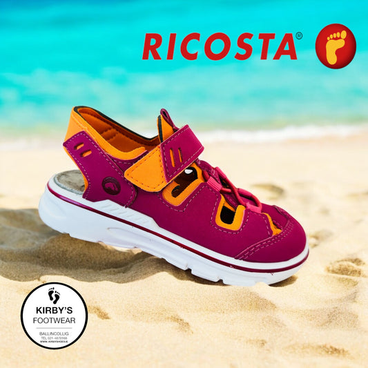 Ricosta Byron closed toe sandal pink
