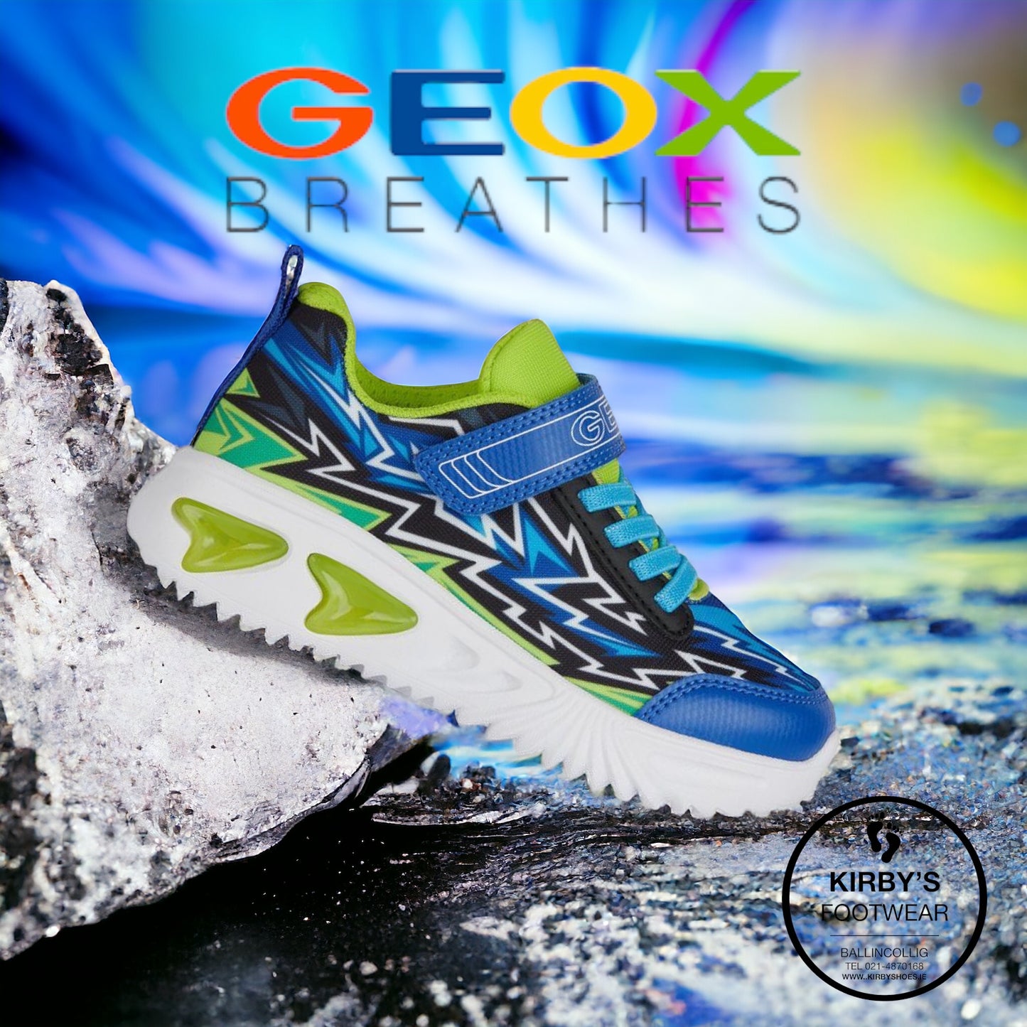 Geox Assister lights blue lime