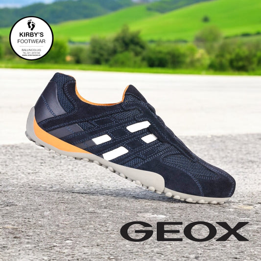 Geox Snake slip on trainer - navy