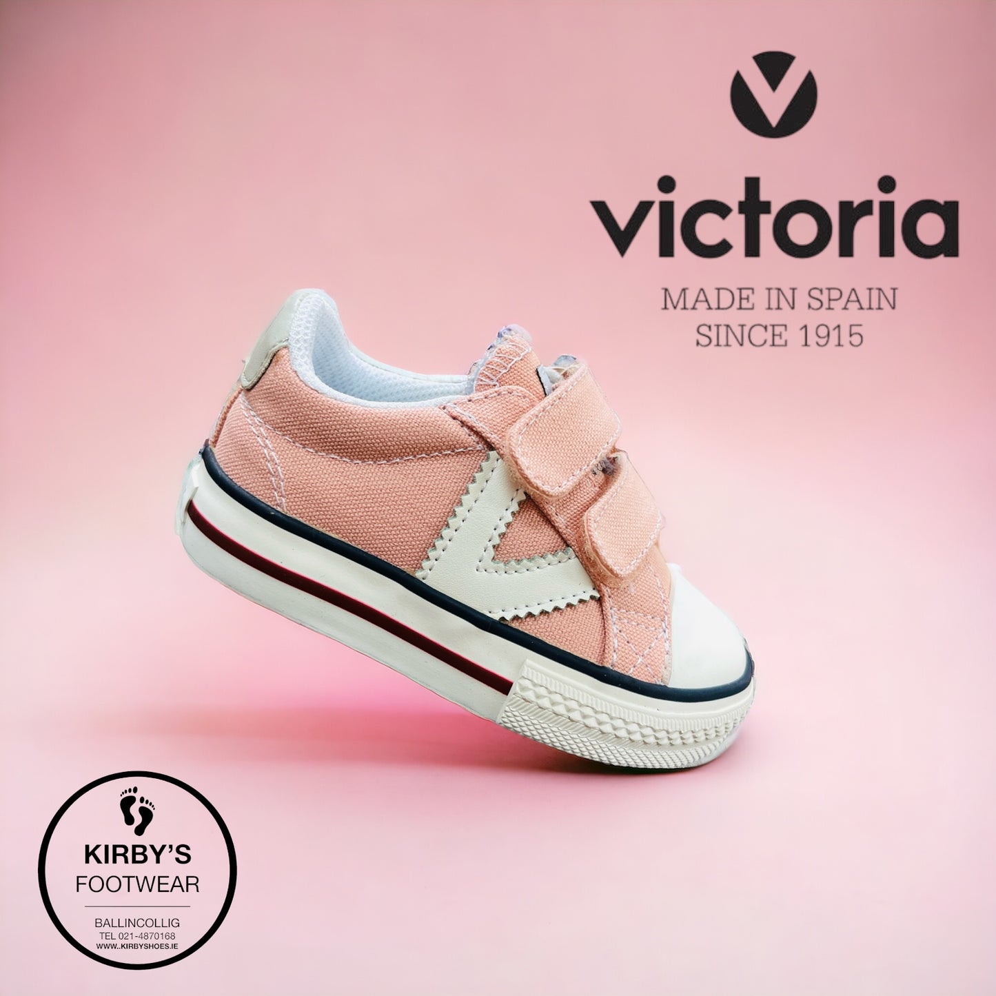 Victoria canvas velcro pink - 1065163